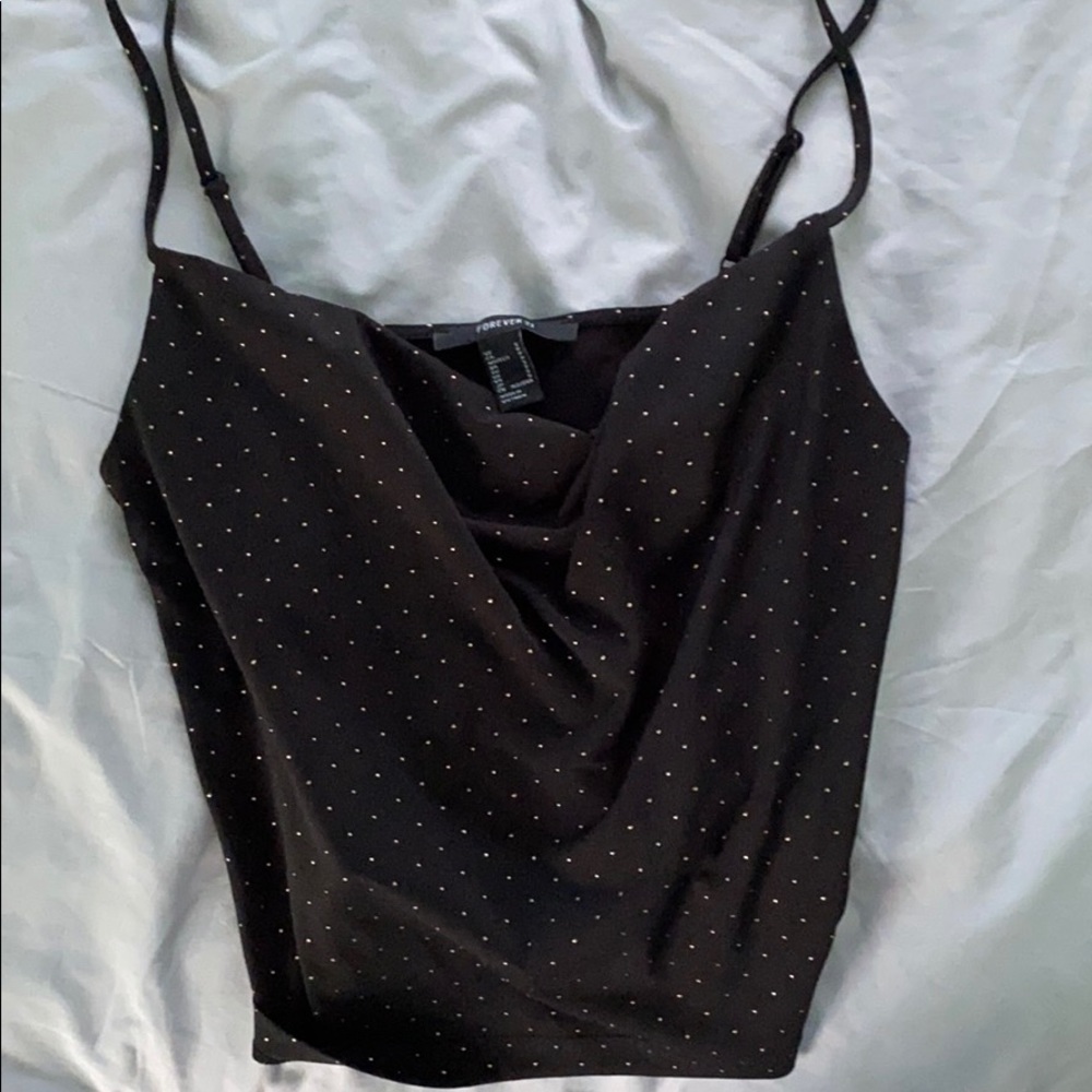 Black crop/going out shirt